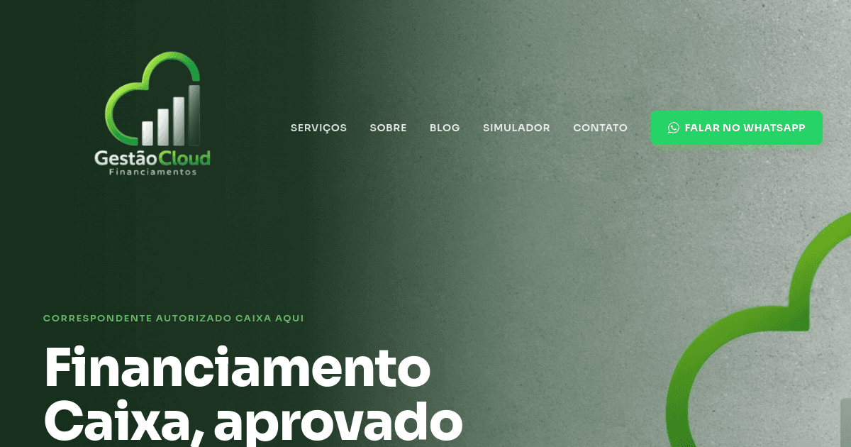 Site institucional, blog e simulador de financiamento: o case da Gestão Cloud Financiamentos